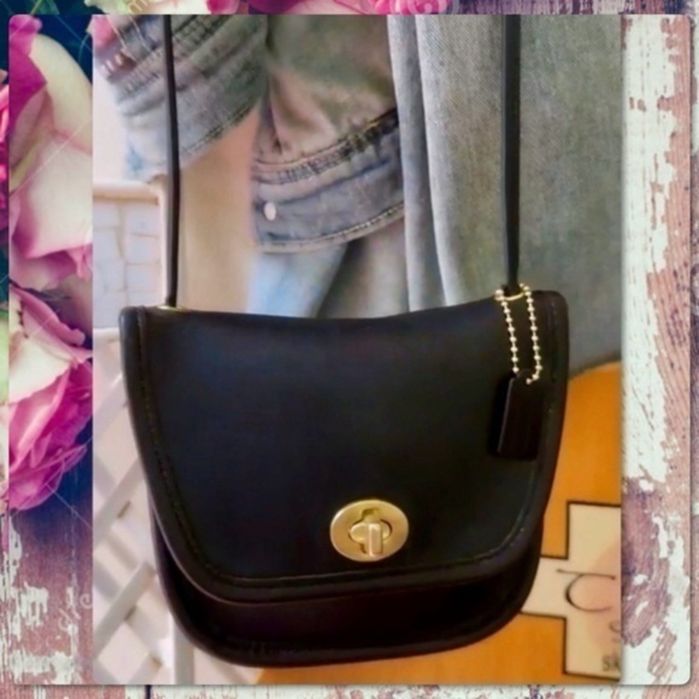 VINTAGE COACH MINI BLUE CROSSBODY EVERETT BAG 9934